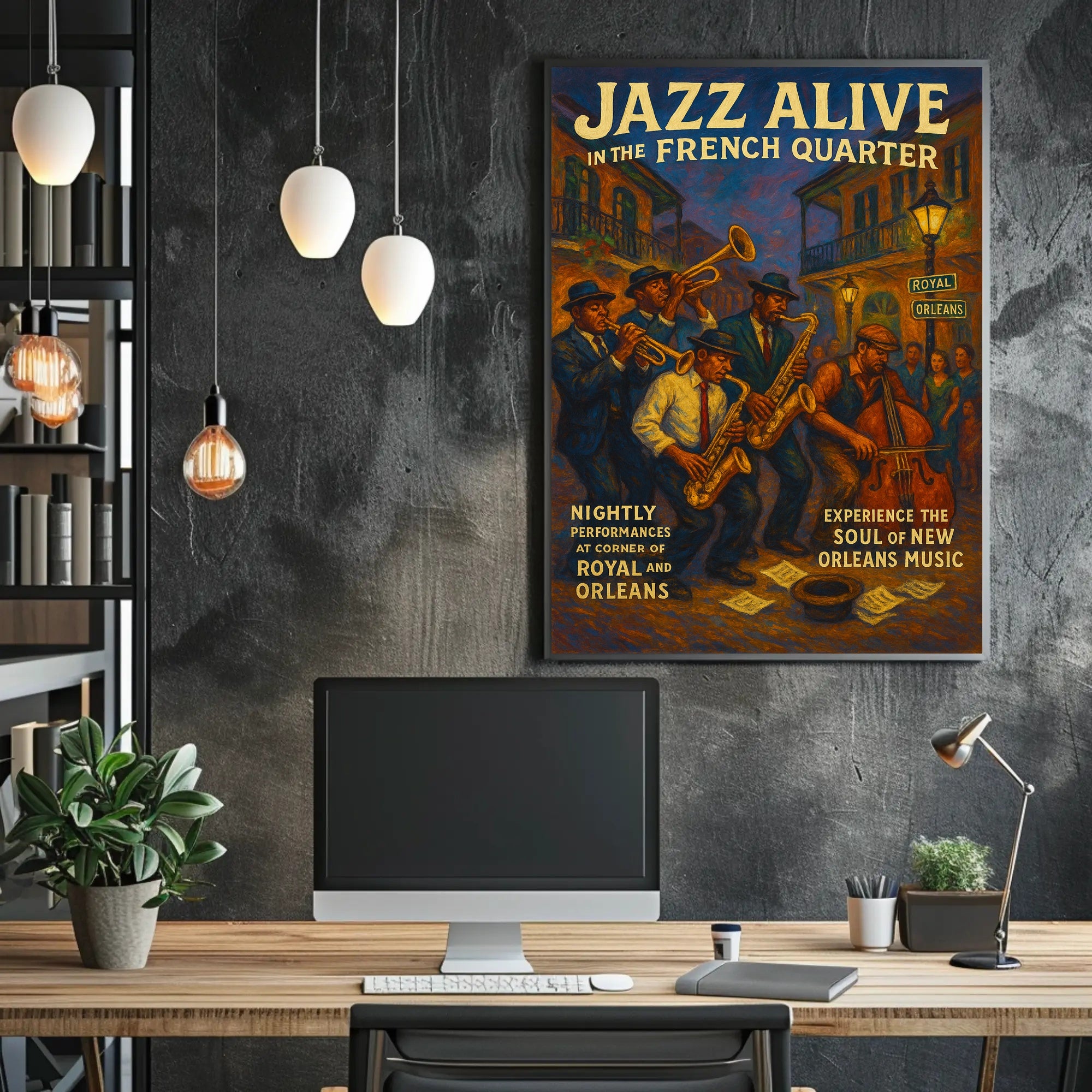 Jazz Performance in New Orleans Music or Concert Poster