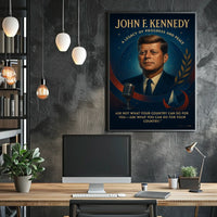 John F. Kennedy Legacy Inspirational Art Poster