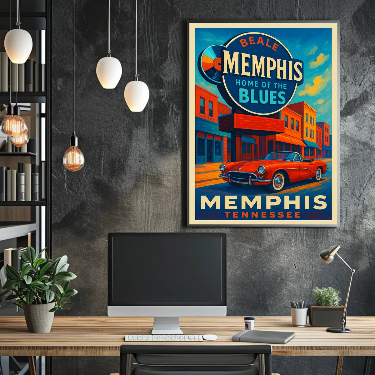 Memphis Home of the Blues Poster