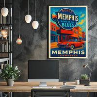 Memphis Home of the Blues Poster