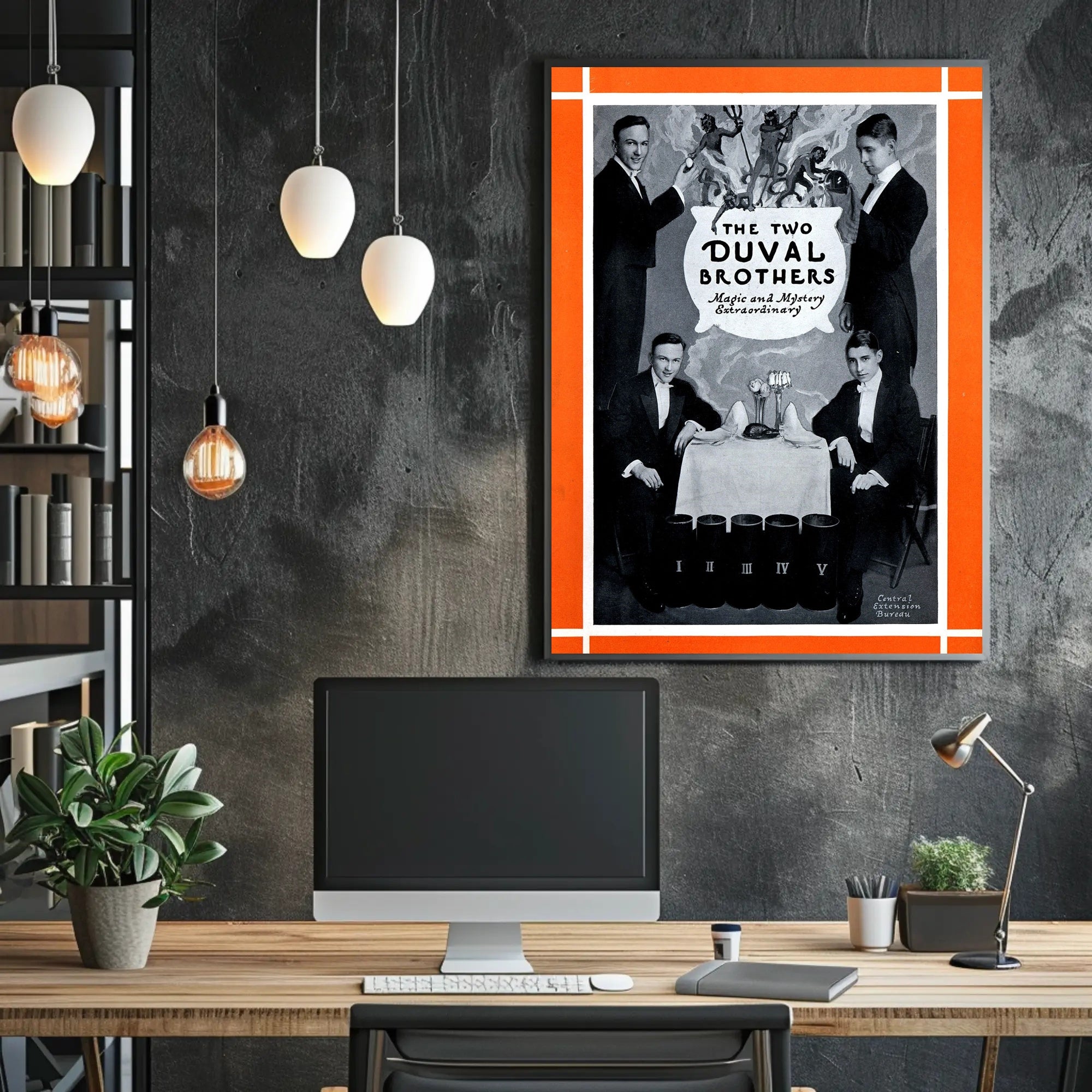 The Two Duval Brothers Magical Theatrical Performance Poster