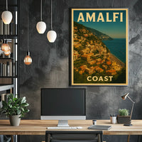 Amalfi Coast Poster Wall Art Travel Print 18x24 Decor