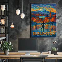 Burlington Lake Champlain Lights Poster