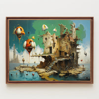 Surrealistic Dreamscape Art Poster, Fantasy or Mythology Poster