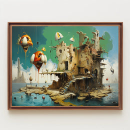 Surrealistic Dreamscape Art Poster, Fantasy or Mythology Poster