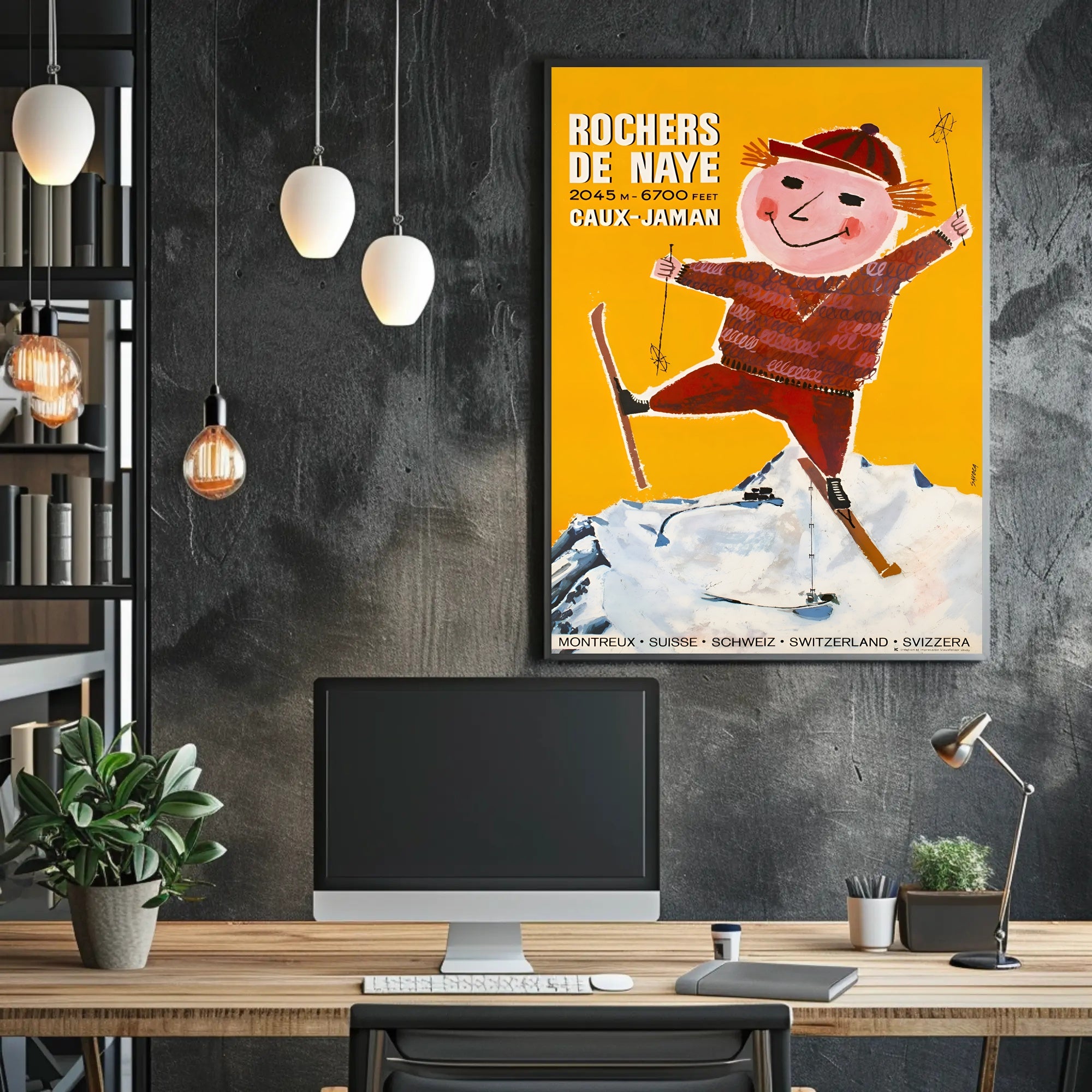 Rochers de Naye Ski Resort Poster PosterGoat