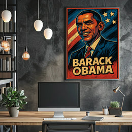 Barack Obama Inspirational Portrait Poster Wall Art