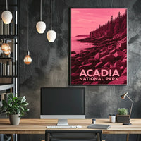 Acadia National Park Coastal Traveler Vintage Poster