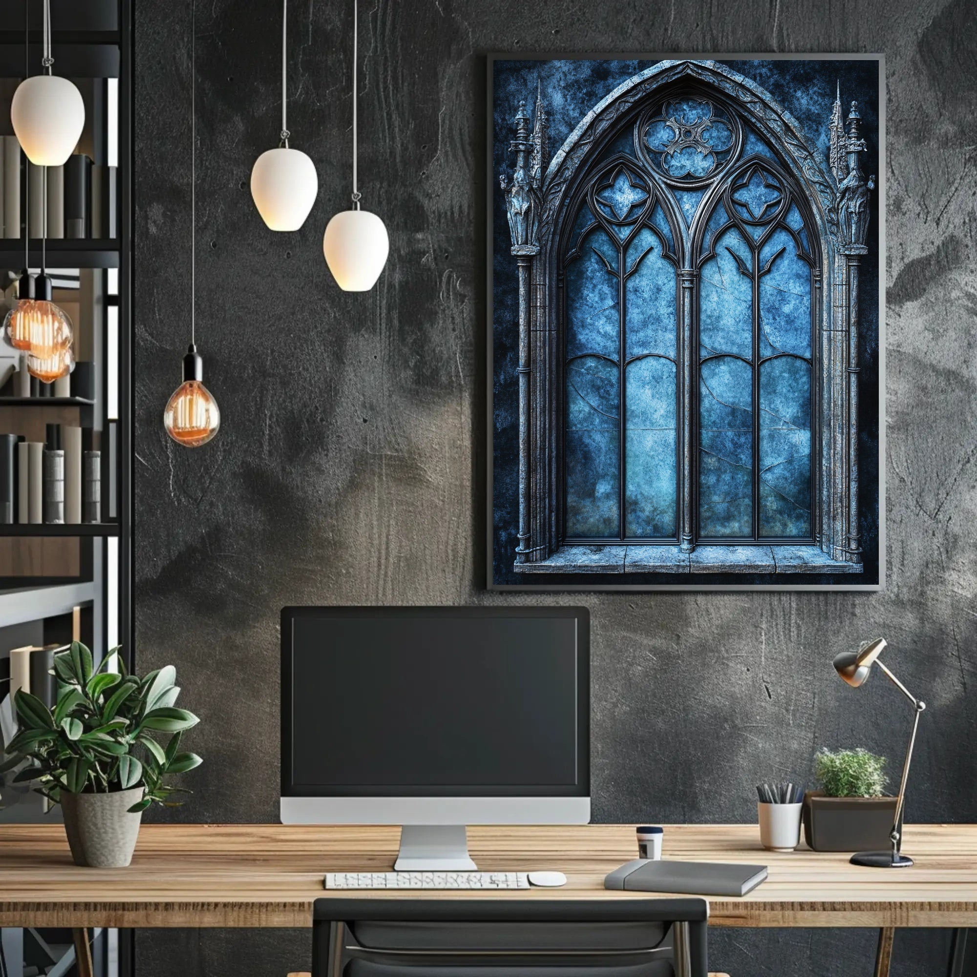 Gothic Window Elegance Poster