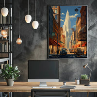 Vintage Cityscape Vintage Poster PosterGoat