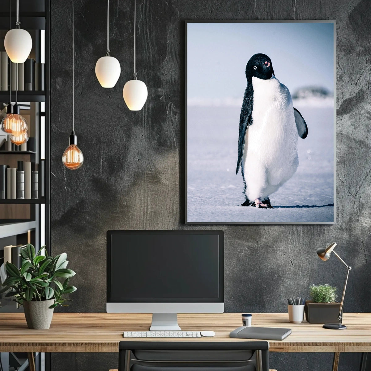 Curious Penguin Portrait Poster