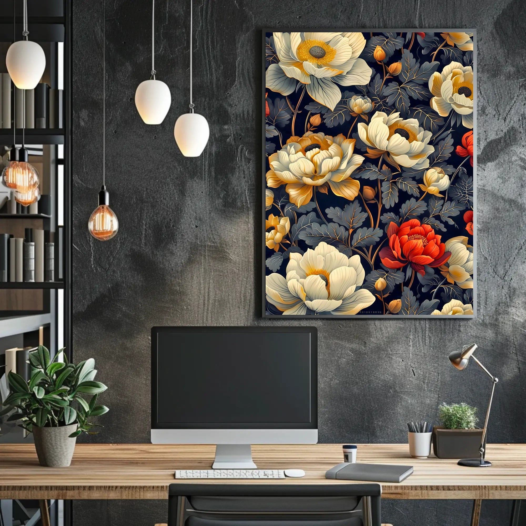 Floral Elegance Wall Art Print for Home Decor