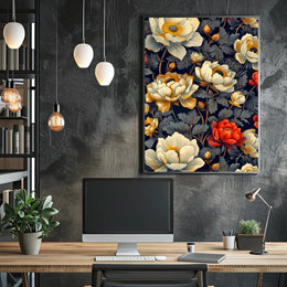 Floral Elegance Wall Art Print for Home Decor