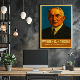 Harding Vintage Patriotic Leadership Poster