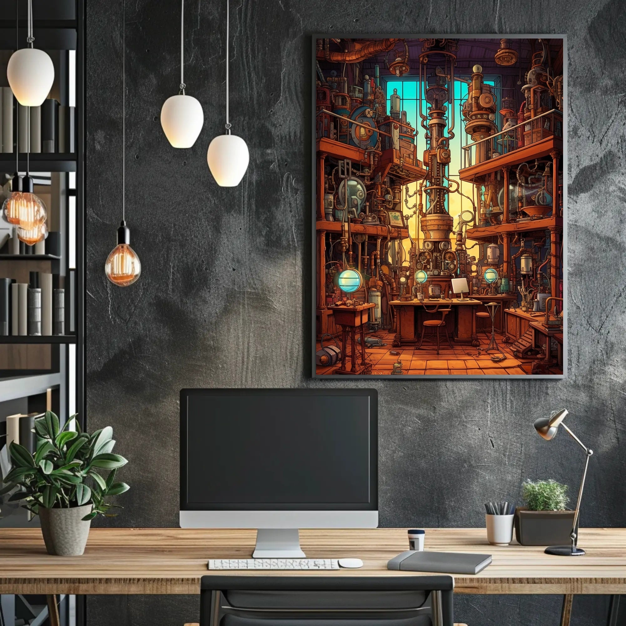 Steampunk Laboratory Poster