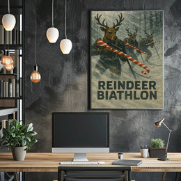Reindeer Biathlon Poster