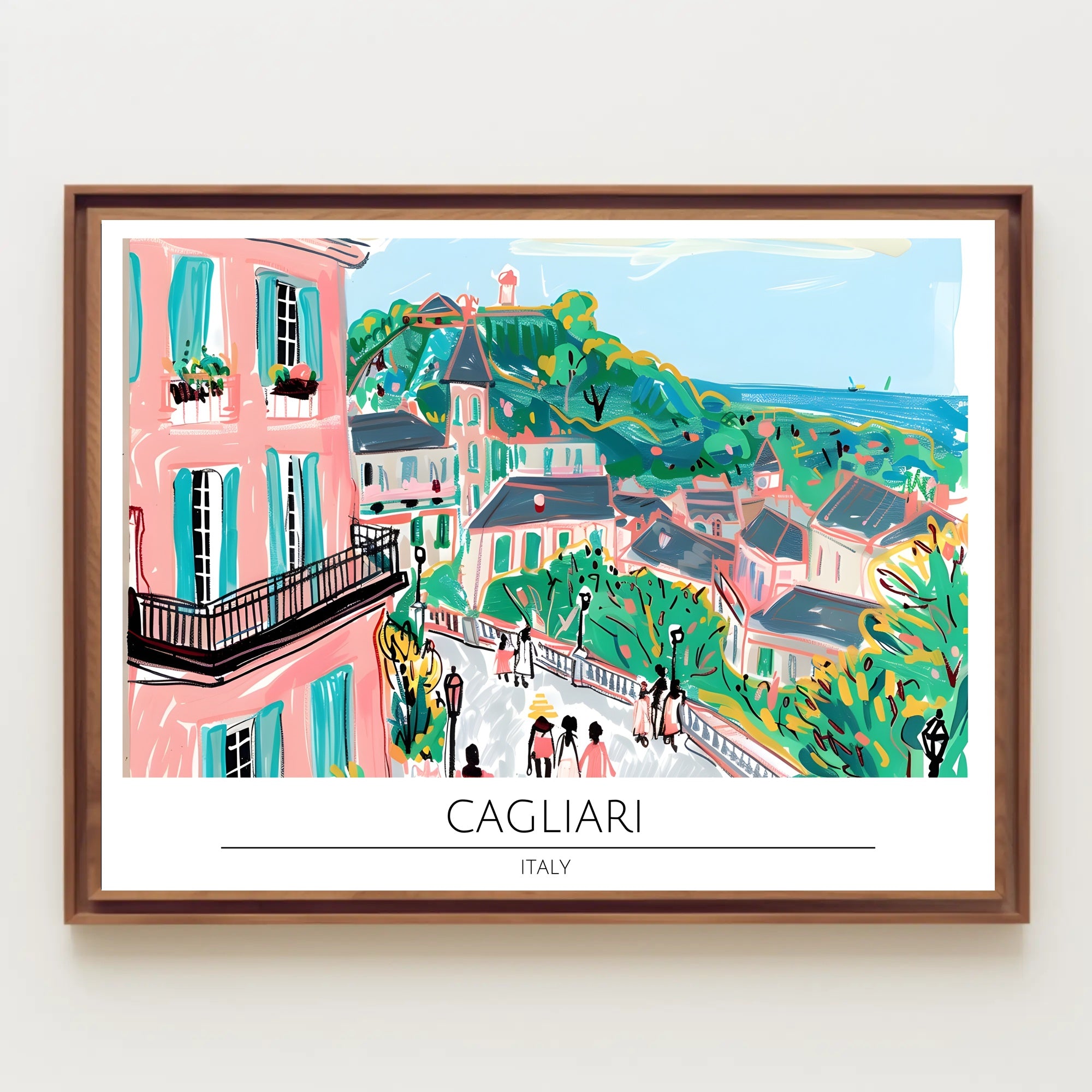 Vibrant Cagliari Poster PosterGoat
