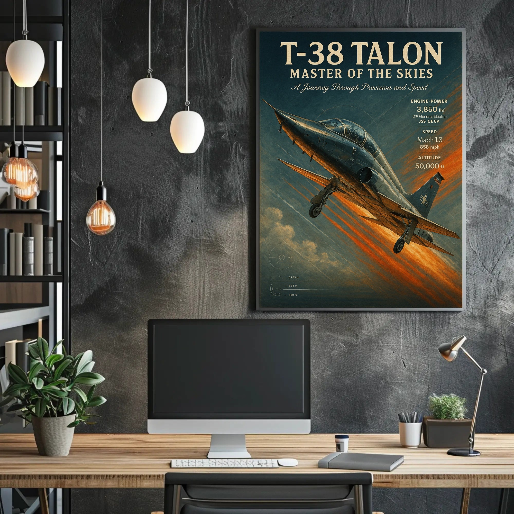 T-38 Talon Jet Vintage Military Recruitment Poster