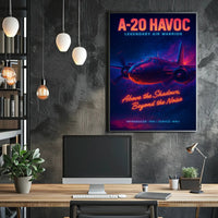A-20 Havoc WWII Poster: Vintage Aircraft Art Collection