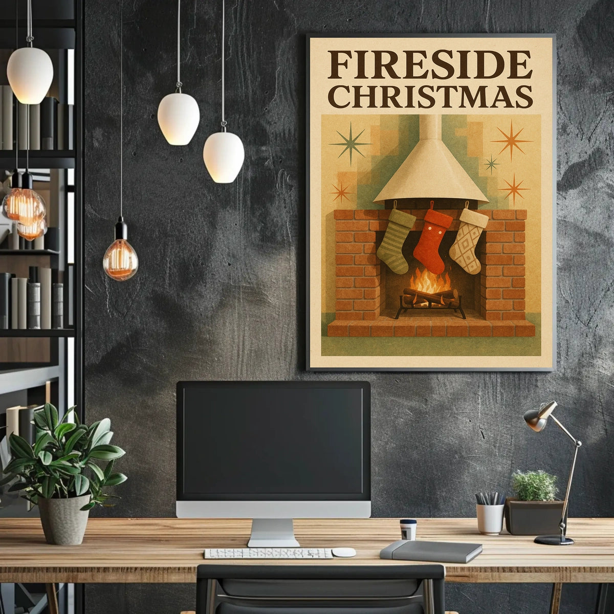 Fireside Christmas Poster