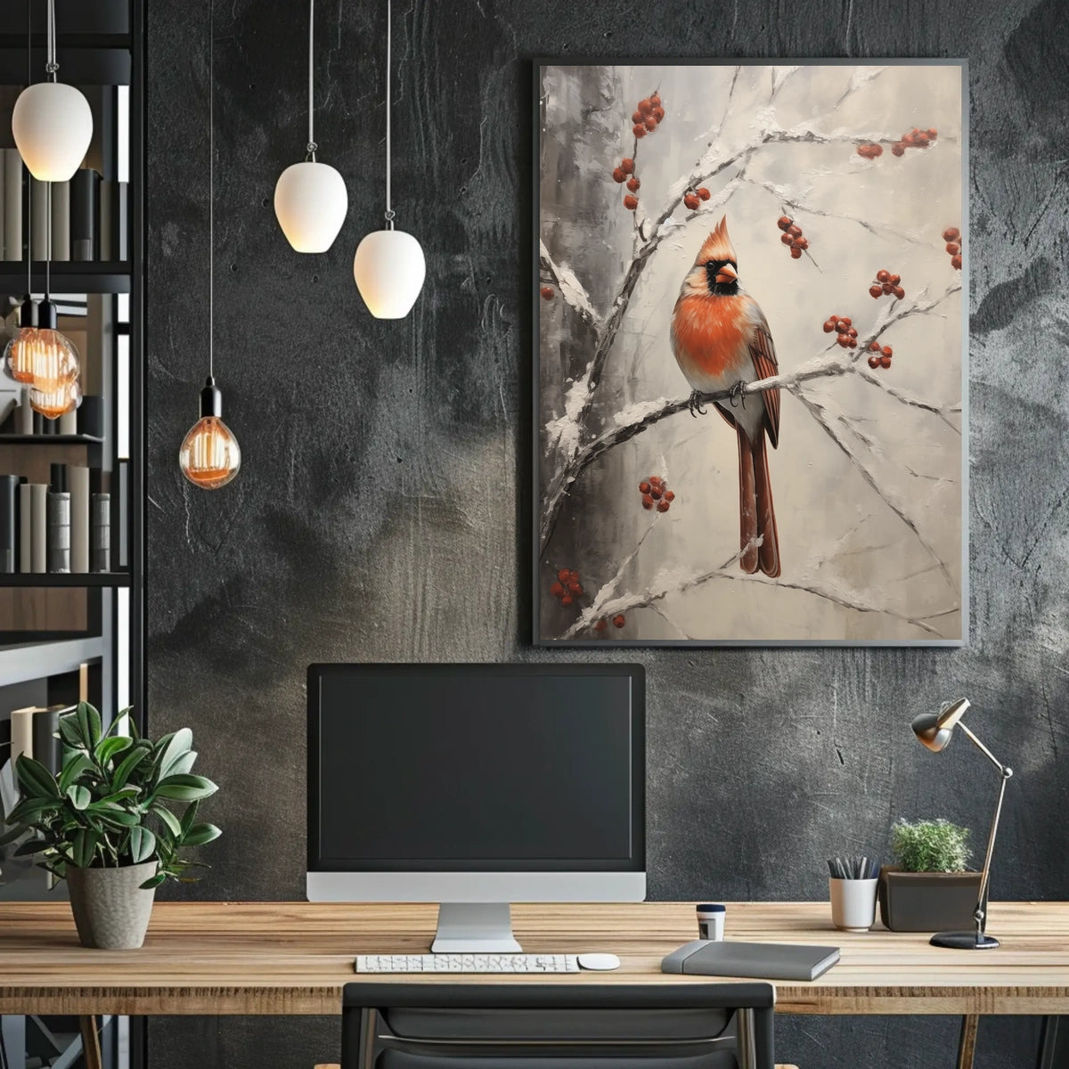 Winter Cardinal Poster