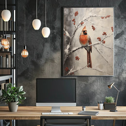 Winter Cardinal Poster