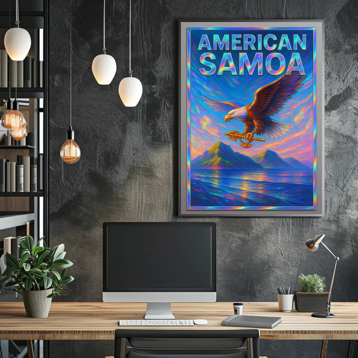 American Samoa Vibrant Tribute Poster