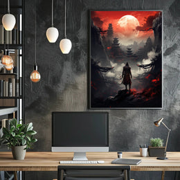 Warrior Under The Blood Moon Poster