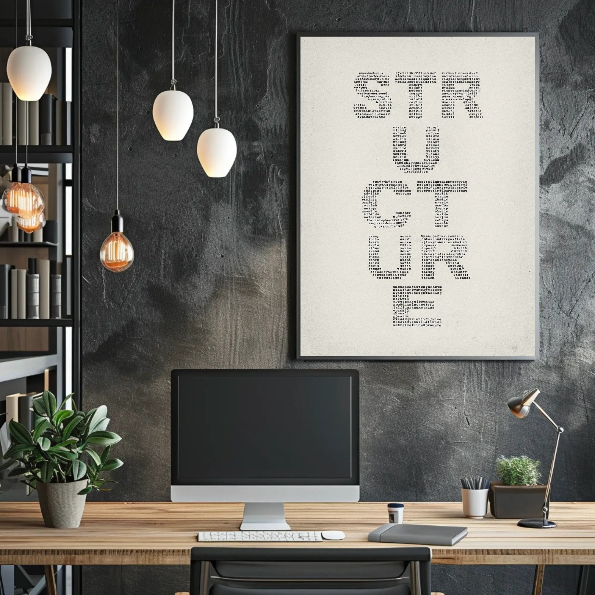 STRUCTURE Typography Art: Abstract or Artistic Poster