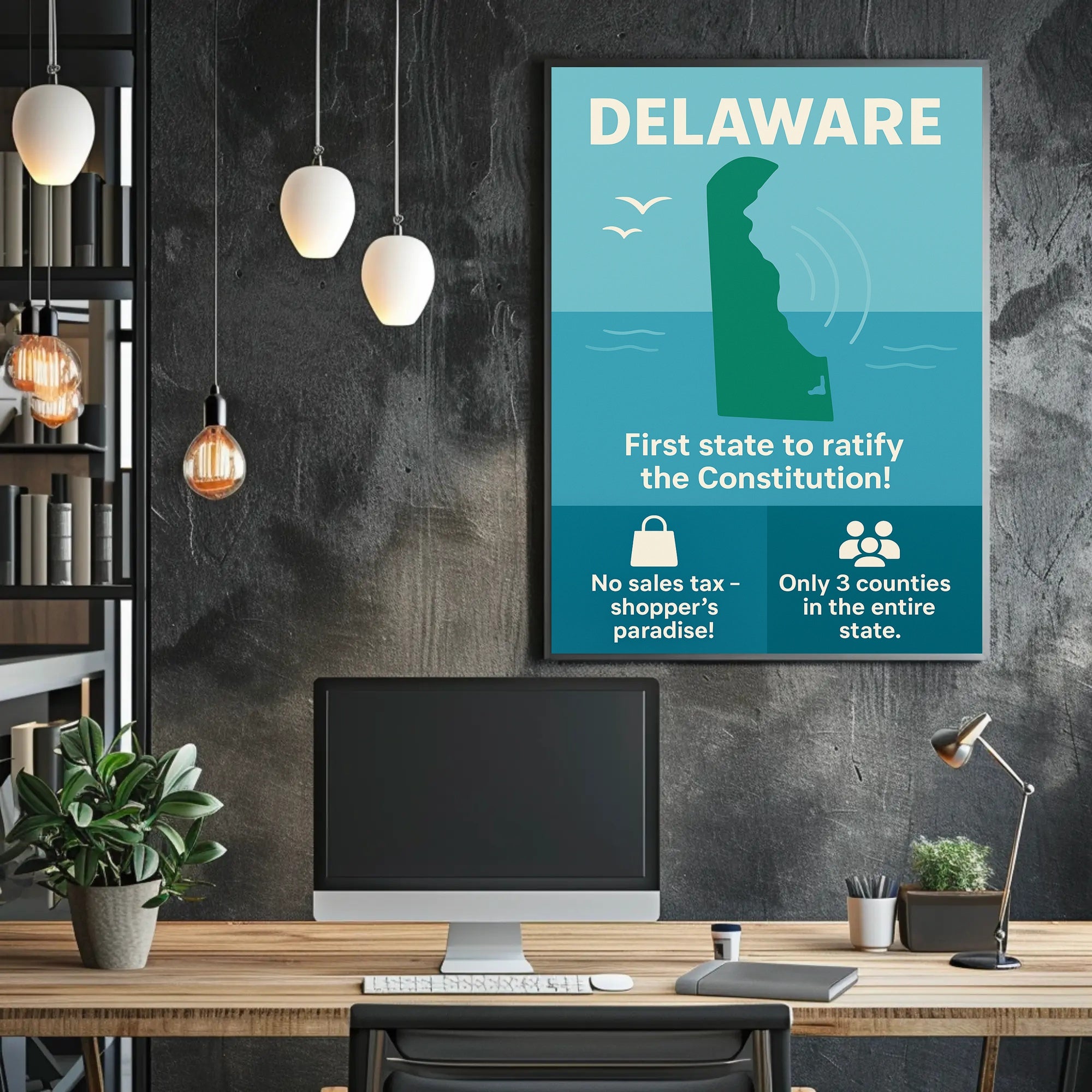 Delaware Shoppers Paradise Wall Art Print PosterGoat