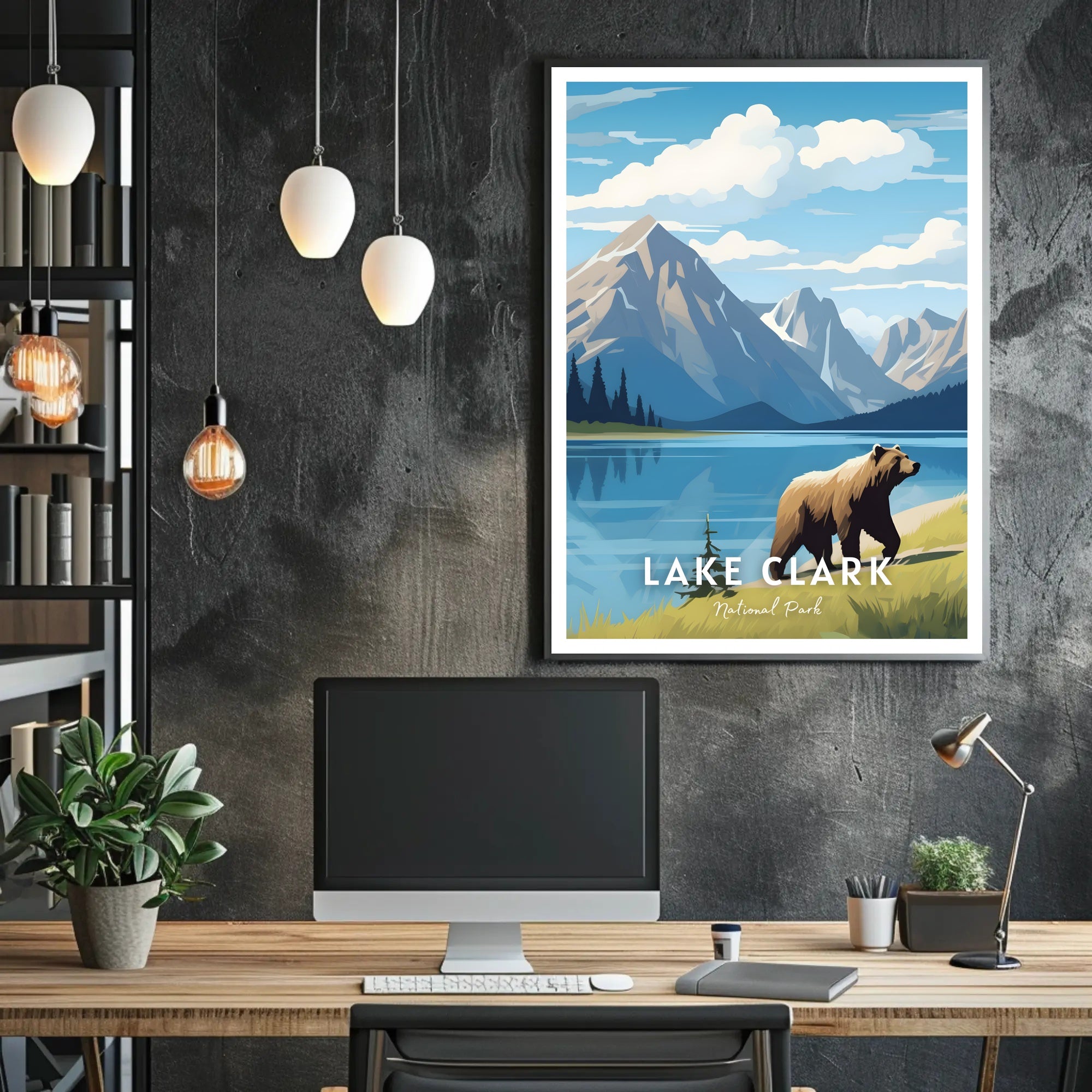 Lake Clark National Park Scenic Poster Print