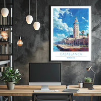 Casablanca's Iconic Architecture Poster