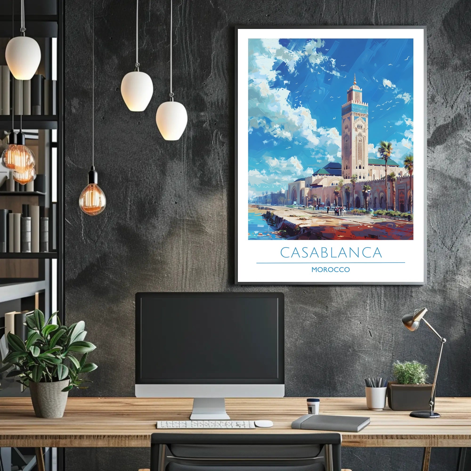 Casablanca's Iconic Architecture Poster