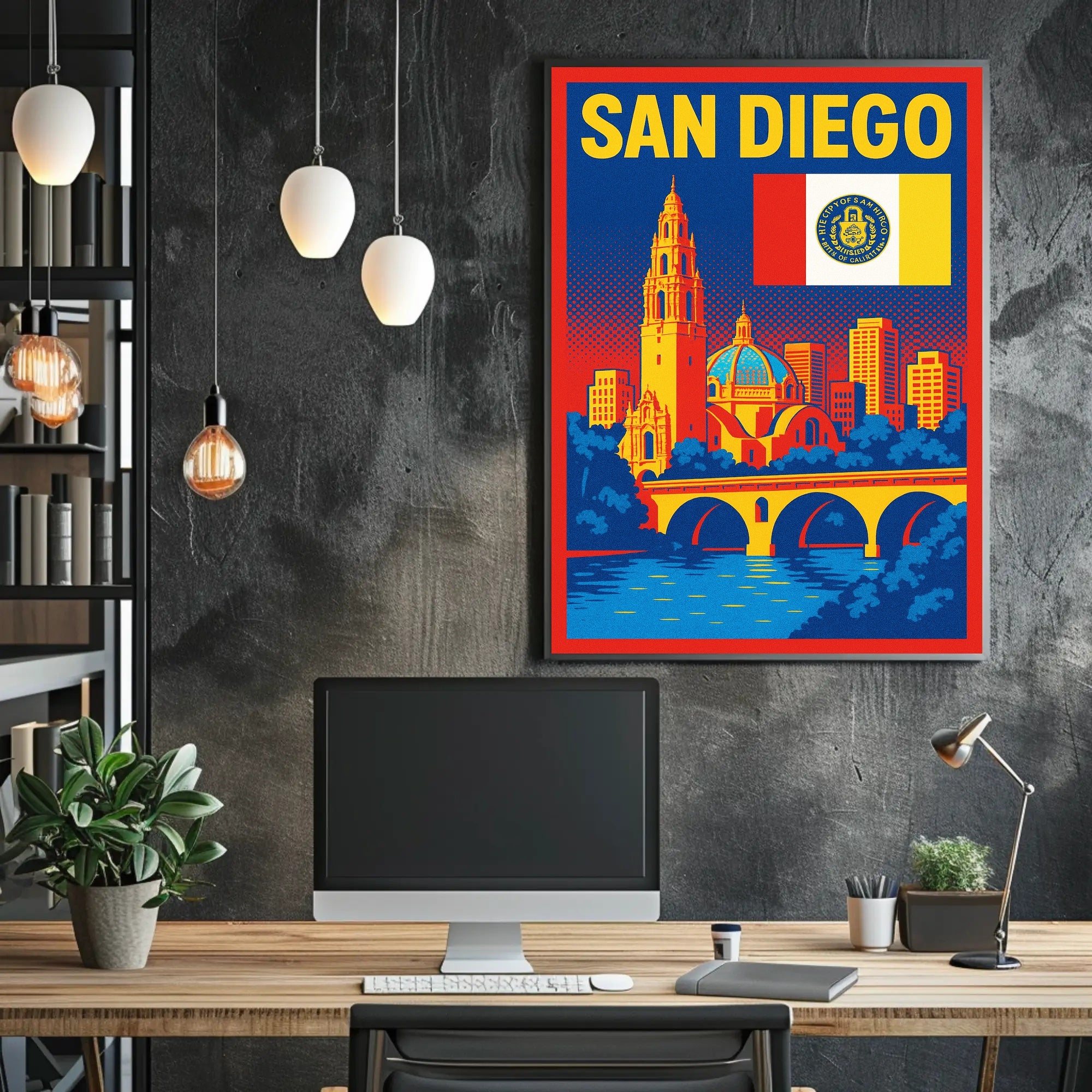 San Diego A Vibrant Cityscape Poster PosterGoat