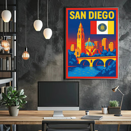 San Diego A Vibrant Cityscape Poster PosterGoat