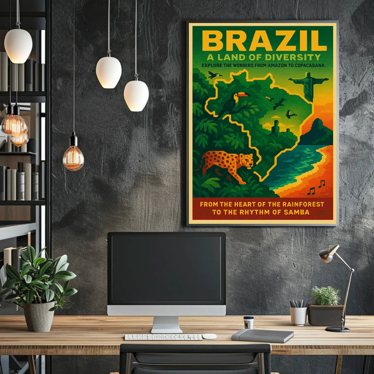 Brazil A Land of Diversity Poster