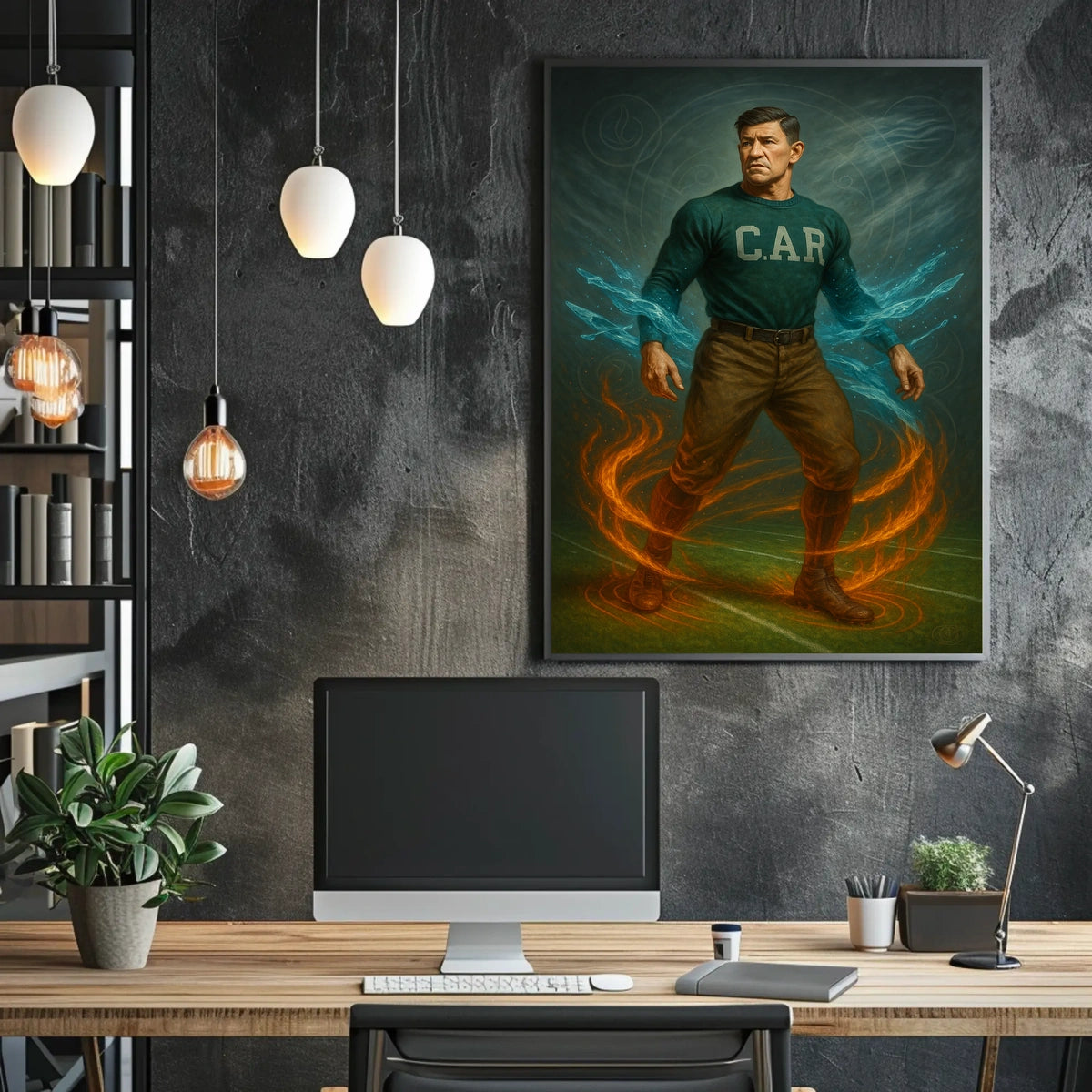 Elemental Athlete Art Jim Thorpe Poster