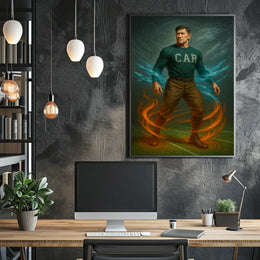Elemental Athlete Art Jim Thorpe Poster