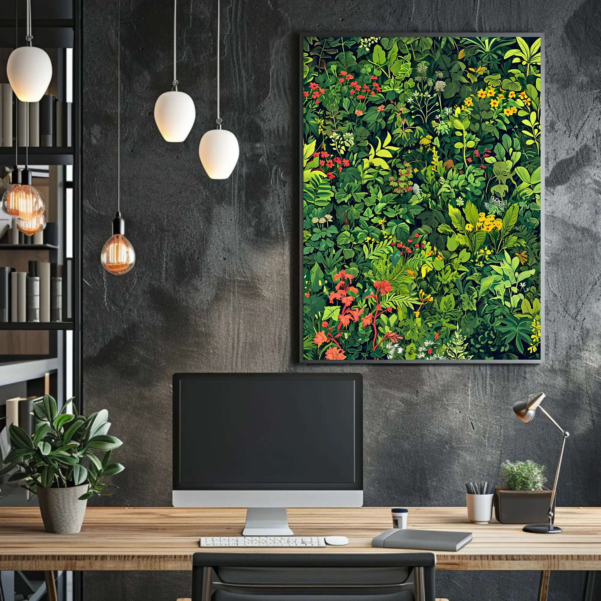 Lush Botanical Illustration Poster for Nature Lovers