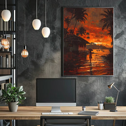 Tropical Sunset Serenity Poster