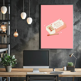 Perfect Match Romantic Whimsical Modern Illustration Poster PosterGoat