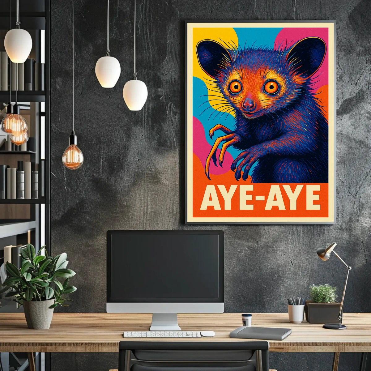 Aye-Aye Illustration Poster