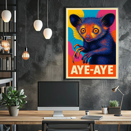 Aye-Aye Illustration Poster
