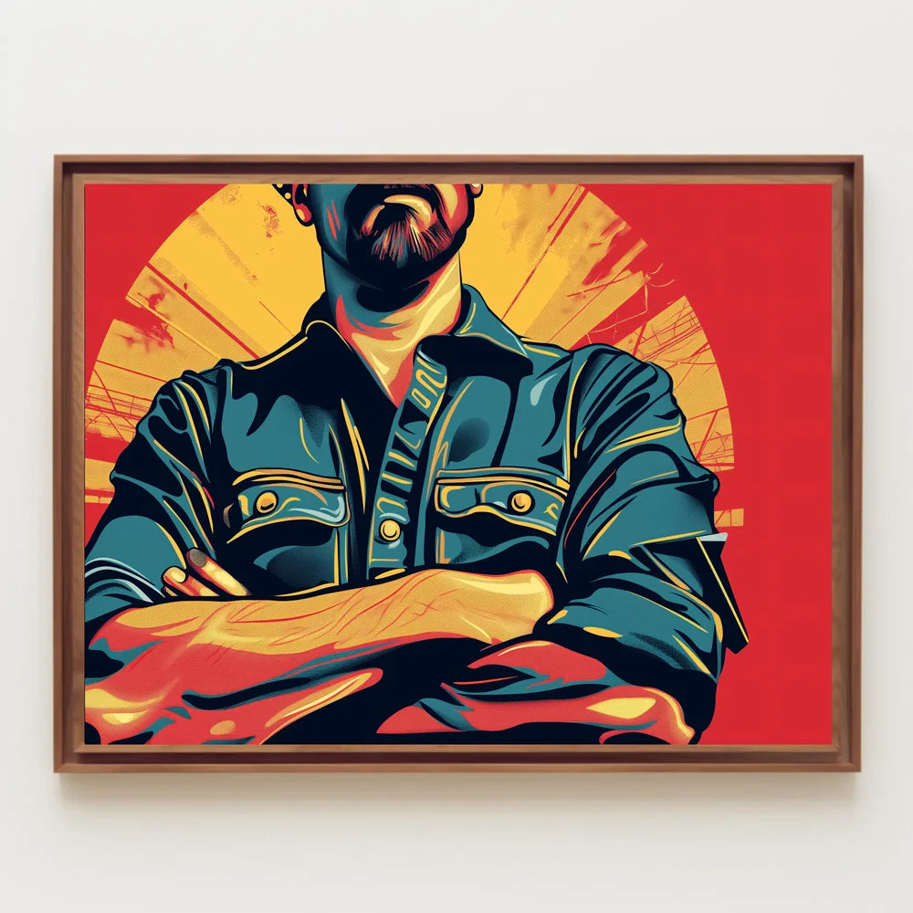 Empowering Retro Pop-Art Poster: Strength and Revolution