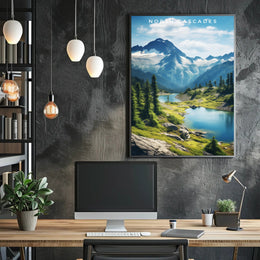 North Cascades Majestic Travel Poster Print