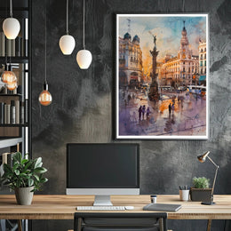 Urban Elegance at Dusk Poster PosterGoat