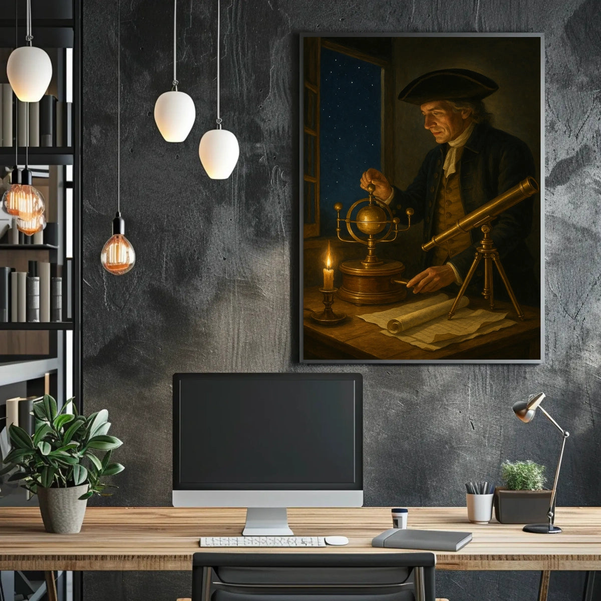 The Astronomers Study Poster