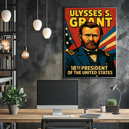 Ulysses S Grant 18th President Poster Wall Art Decor
