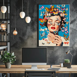 Butterfly Reverie Colorful Surreal Wall Art Print