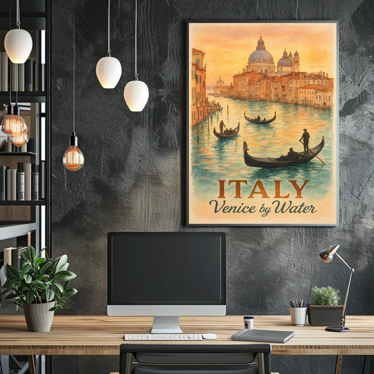 Italy Venice by Water Poster